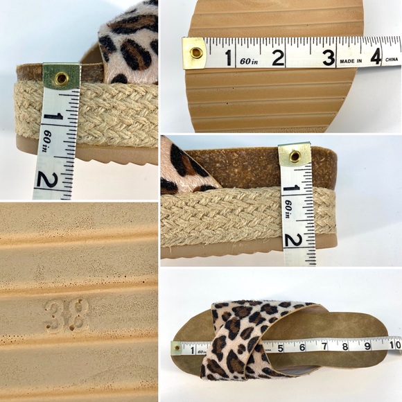 NEW Leopard Espadrille Platform Wedges - Picture 8 of 10